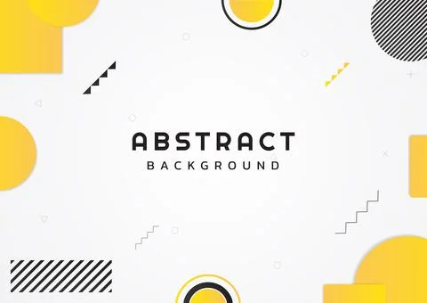 Abstract background geometric shape black and yellow design Stock Illustration
