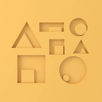 Abstract background of geometric shapes. 3D rendering. Stock Illustration
