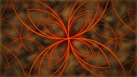 Abstract background geometric shapes. And orange color rotation on the right. Stock Footage 90268767
