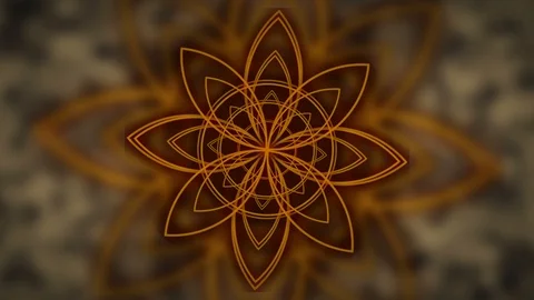 Abstract background geometric shapes. And orange color rotation on the right. Stock Footage 90402354