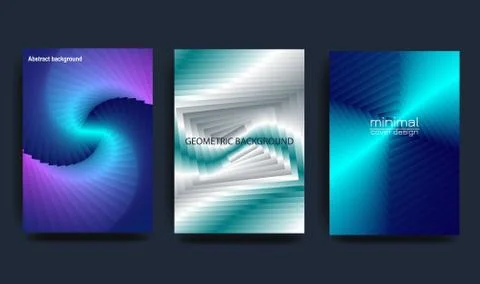 Abstract background with geometric shapes and curved lines Design for covers Stock Illustration