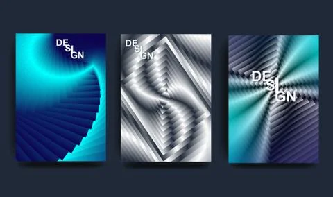 Abstract background with geometric shapes and curved lines Design for covers Stock Illustration