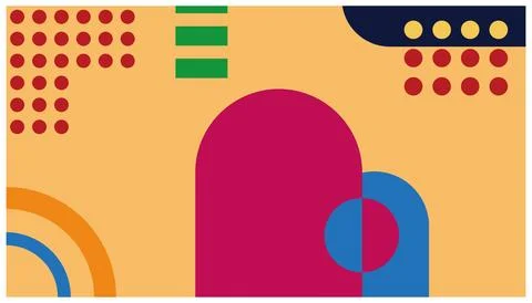 Abstract background with geometric shapes and dots. Stock Illustration