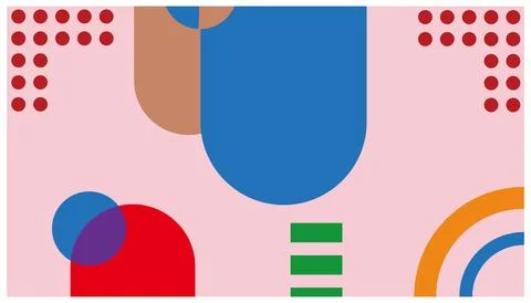 Abstract background with geometric shapes and dots. Stock Illustration