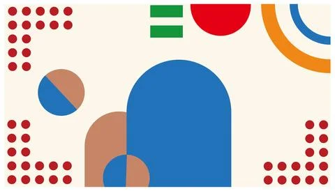 Abstract background with geometric shapes and dots. Stock Illustration