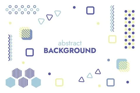 Abstract background of geometric shapes. Back in purple and yellow. Memphis Illustrazione stock