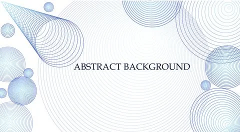 Abstract background of geometric shapes, circle, circle in blue tone. Stock Illustration