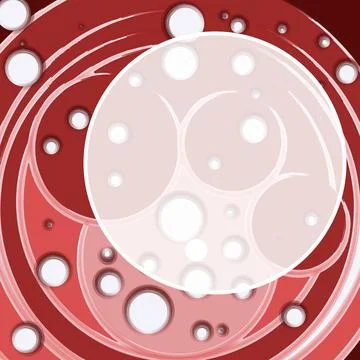 Abstract background with geometric shapes circles in red shades Stock Illustration
