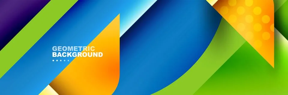 Abstract background with geometric shapes composition and light and shadow Stock Illustration