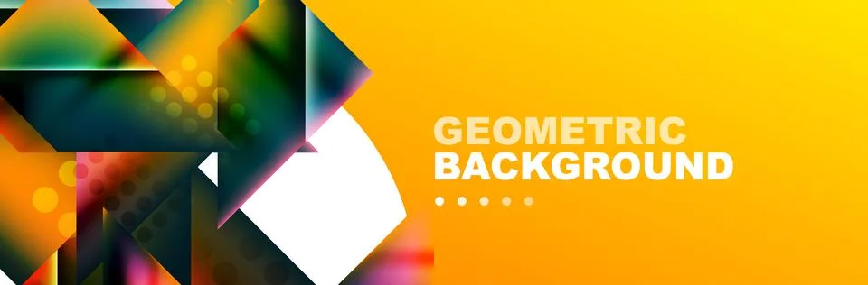 Abstract background with geometric shapes composition and light and shadow Illustrazione stock