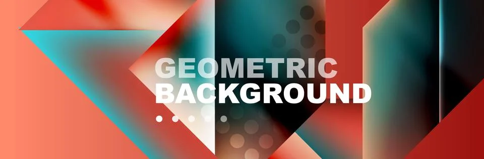 Abstract background with geometric shapes composition and light and shadow Illustrazione stock