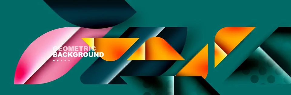 Abstract background with geometric shapes composition and light and shadow イラスト素材