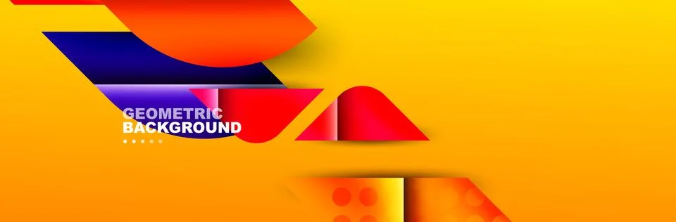 Abstract background with geometric shapes composition and light and shadow 스톡 일러스트