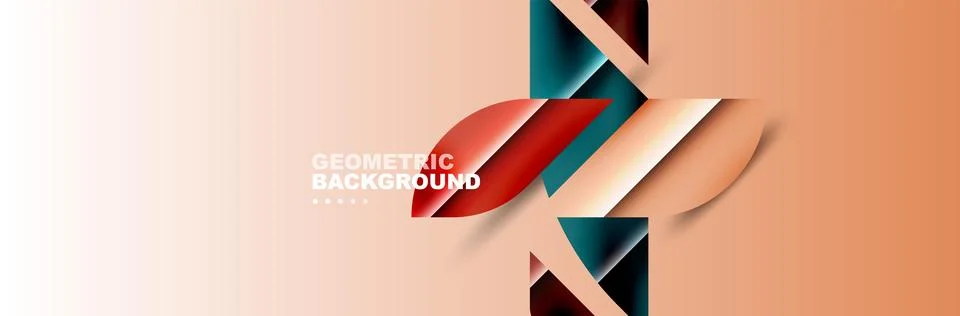 Abstract background with geometric shapes composition and light and shadow Illustrazione stock