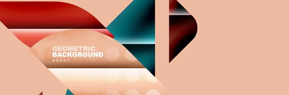 Abstract background with geometric shapes composition and light and shadow Stock Illustration