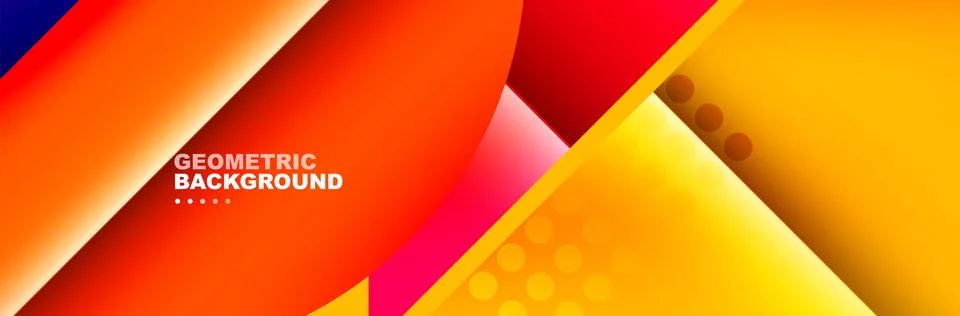 Abstract background with geometric shapes composition and light and shadow Stock Illustration