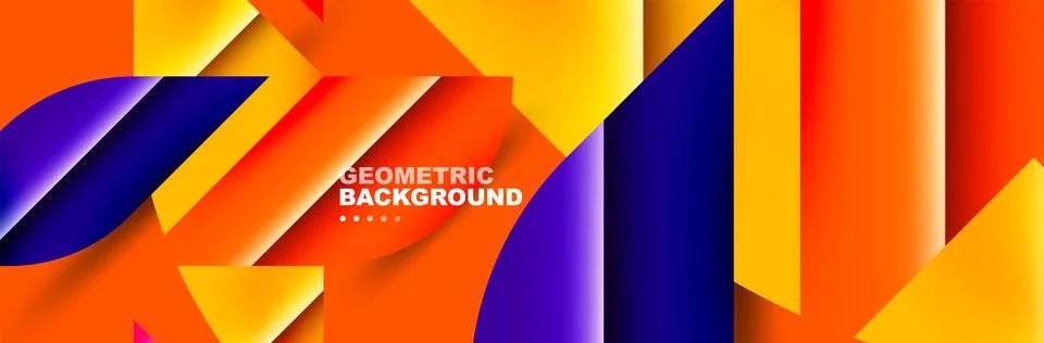 Abstract background with geometric shapes composition and light and shadow Illustrazione stock