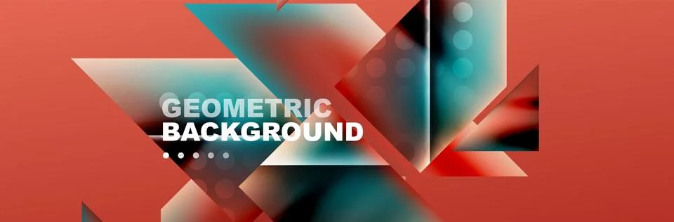 Abstract background with geometric shapes composition and light and shadow Stock Illustration