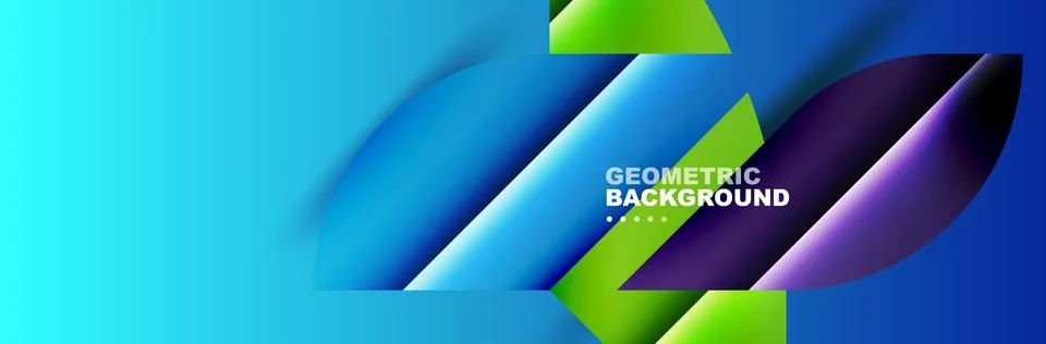 Abstract background with geometric shapes composition and light and shadow Stock Illustration