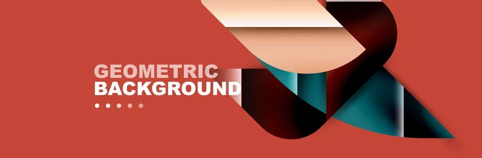 Abstract background with geometric shapes composition and light and shadow Illustrazione stock