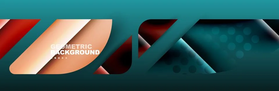 Abstract background with geometric shapes composition and light and shadow イラスト素材