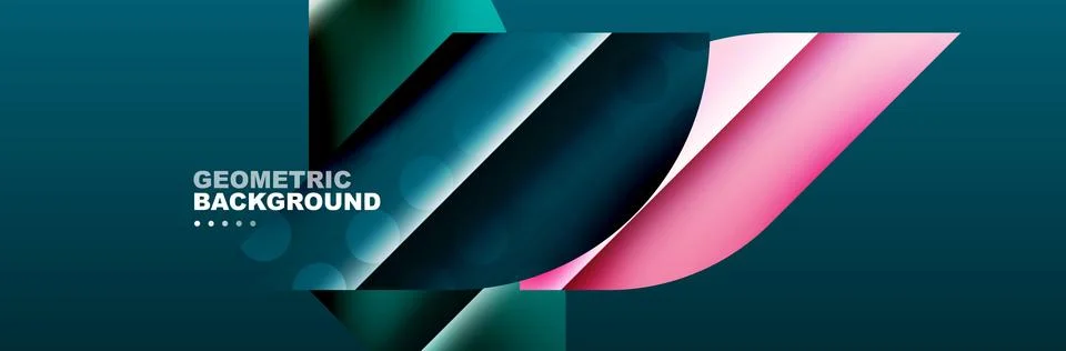 Abstract background with geometric shapes composition and light and shadow Stock Illustration