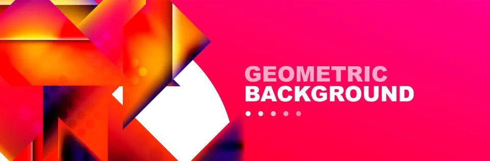 Abstract background with geometric shapes composition and light and shadow Stock Illustration