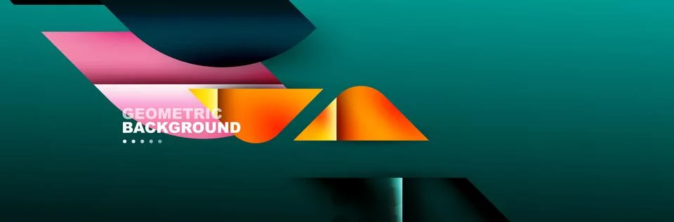 Abstract background with geometric shapes composition and light and shadow Stock Illustration