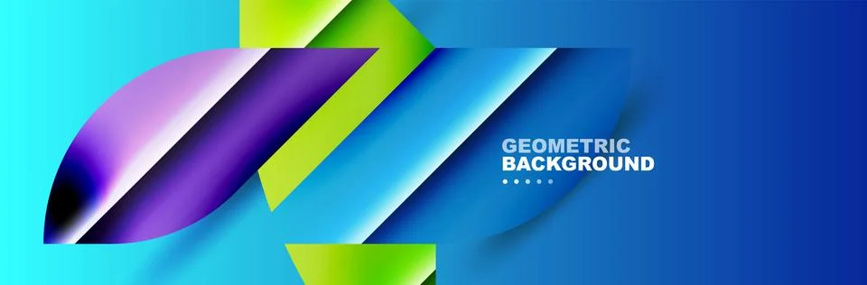 Abstract background with geometric shapes composition and light and shadow 스톡 일러스트