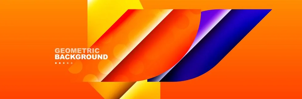 Abstract background with geometric shapes composition and light and shadow Illustrazione stock