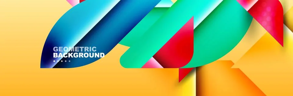 Abstract background with geometric shapes composition and light and shadow 스톡 일러스트