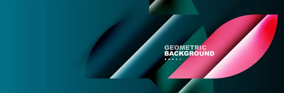 Abstract background with geometric shapes composition and light and shadow Illustrazione stock