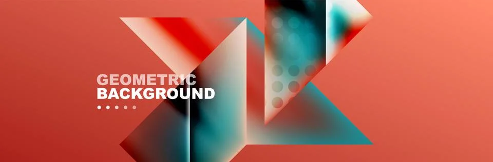 Abstract background with geometric shapes composition and light and shadow Stock Illustration