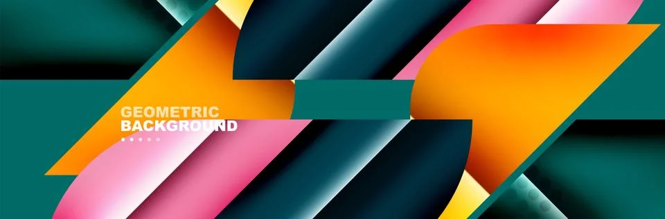 Abstract background with geometric shapes composition and light and shadow Stockillustratie