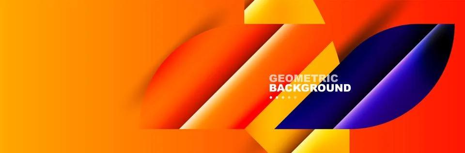 Abstract background with geometric shapes composition and light and shadow Stock Illustration