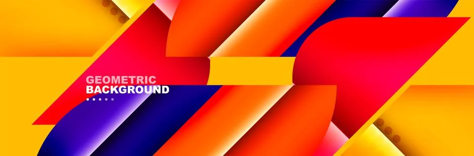Abstract background with geometric shapes composition and light and shadow Stock Illustration