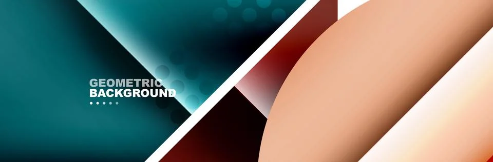 Abstract background with geometric shapes composition and light and shadow Stock Illustration