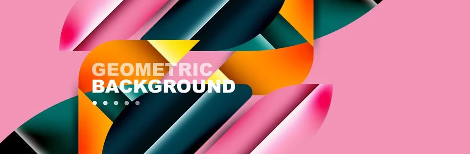 Abstract background with geometric shapes composition and light and shadow 스톡 일러스트