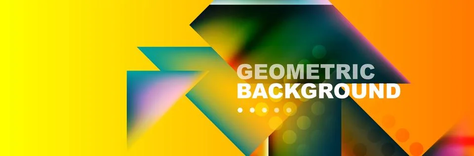 Abstract background with geometric shapes composition and light and shadow Stock Illustration