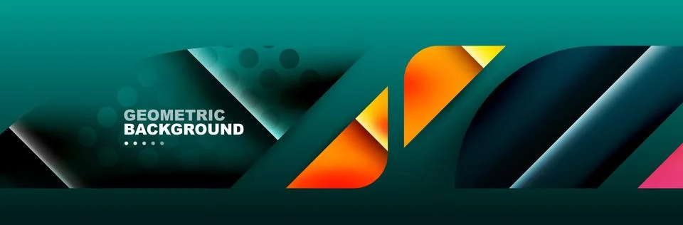 Abstract background with geometric shapes composition and light and shadow 스톡 일러스트