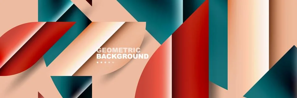 Abstract background with geometric shapes composition and light and shadow Illustrazione stock