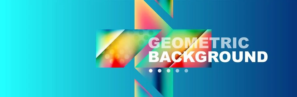 Abstract background with geometric shapes composition and light and shadow Stock Illustration