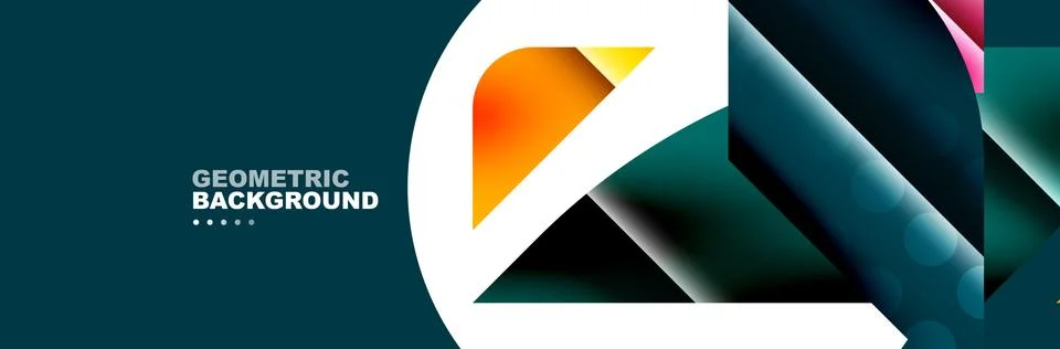 Abstract background with geometric shapes composition and light and shadow Stock Illustration