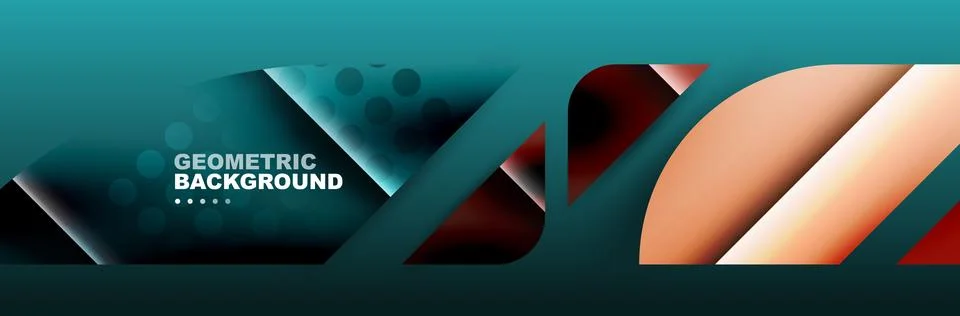 Abstract background with geometric shapes composition and light and shadow Illustrazione stock