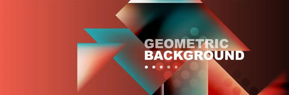 Abstract background with geometric shapes composition and light and shadow Stock Illustration