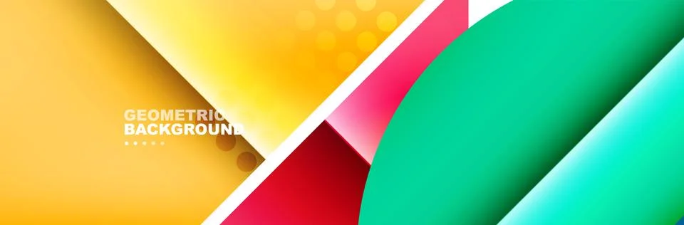 Abstract background with geometric shapes composition and light and shadow Stock Illustration
