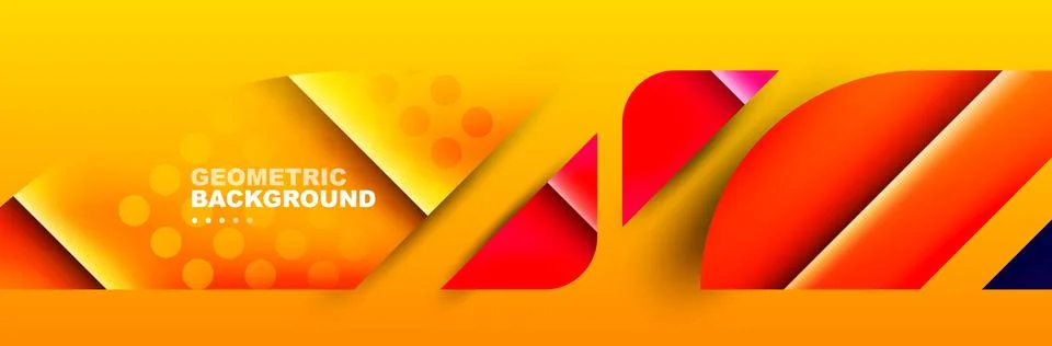 Abstract background with geometric shapes composition and light and shadow Illustrazione stock
