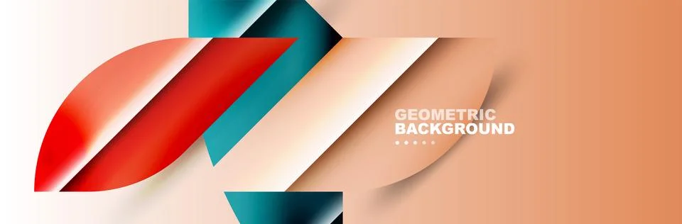 Abstract background with geometric shapes composition and light and shadow Illustrazione stock