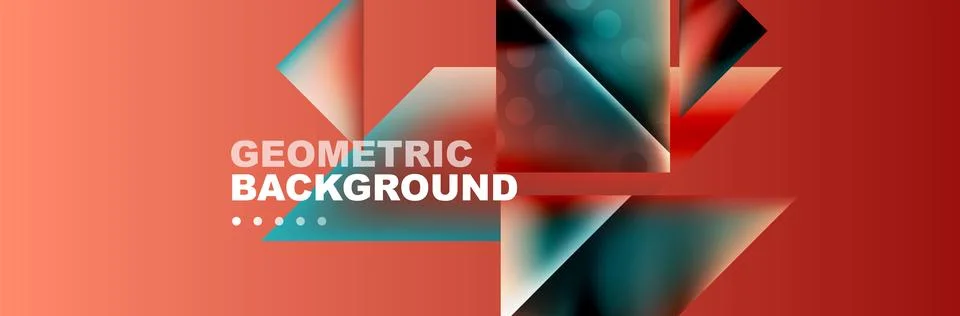 Abstract background with geometric shapes composition and light and shadow Stock Illustration