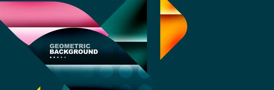 Abstract background with geometric shapes composition and light and shadow Illustrazione stock
